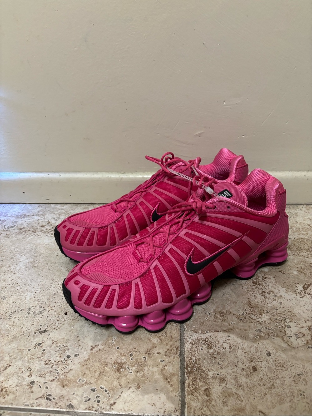 BRAND NEW Nike Shox TL Men's Running Shoes Desert Pink/Black IH1338-600 Size 13